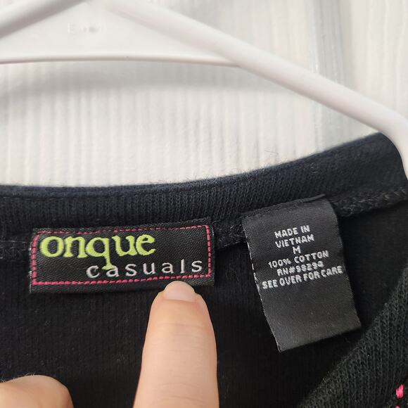 Onque Casuals Vintage Christmas Full Zip Cardigan M Holiday Festive Retro Knit - Picture 4 of 6